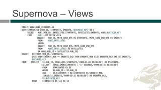 Supernova – Views
Source: Rick van der Lans sponsored by Cisco Centennium: http://www.cisco.com/c/dam/en_us/services/enterprise-it-services/data-virtualization/documents/whitepaper-cisco-datavaul.pdf
 