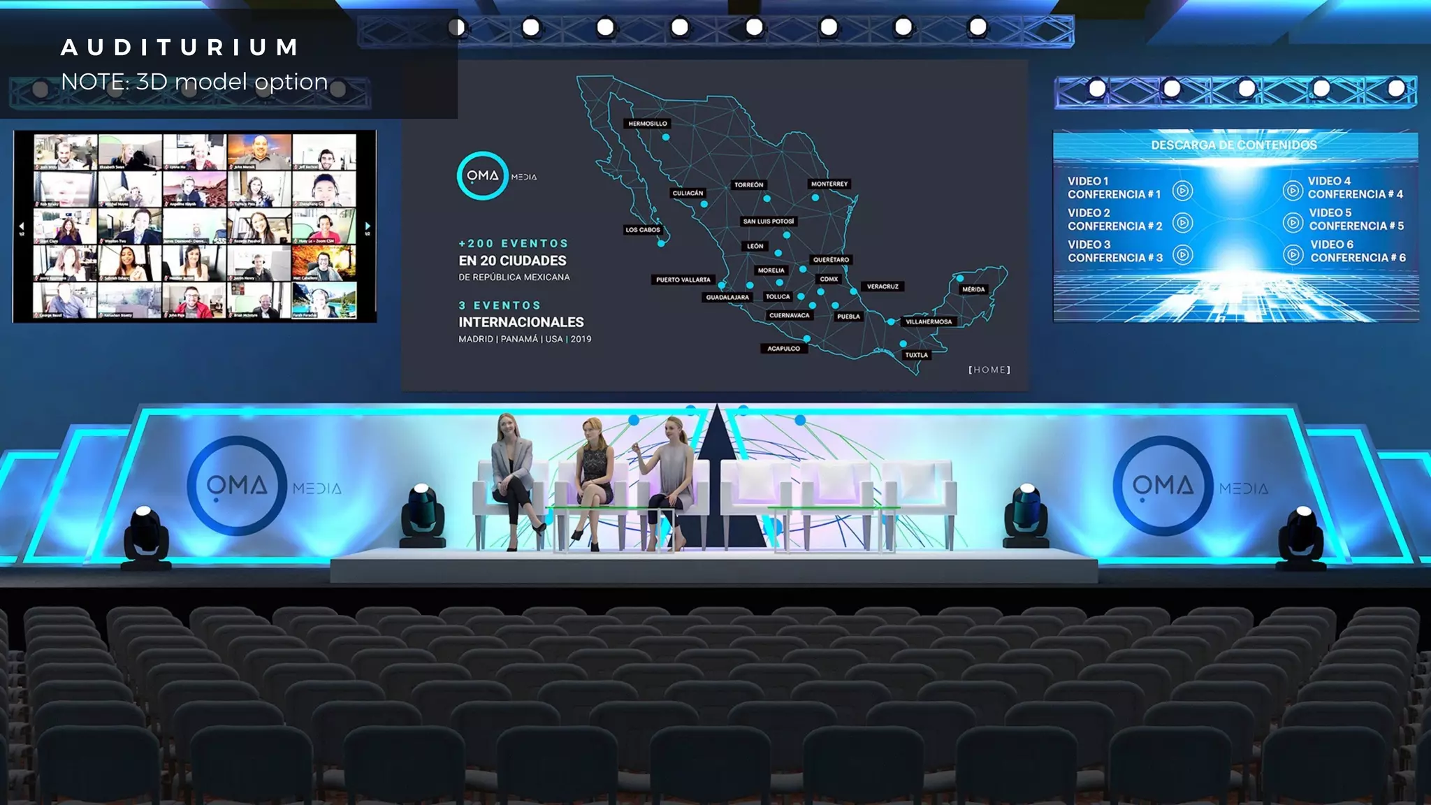 A U D I T U R I U M
NOTE: 3D model option
 