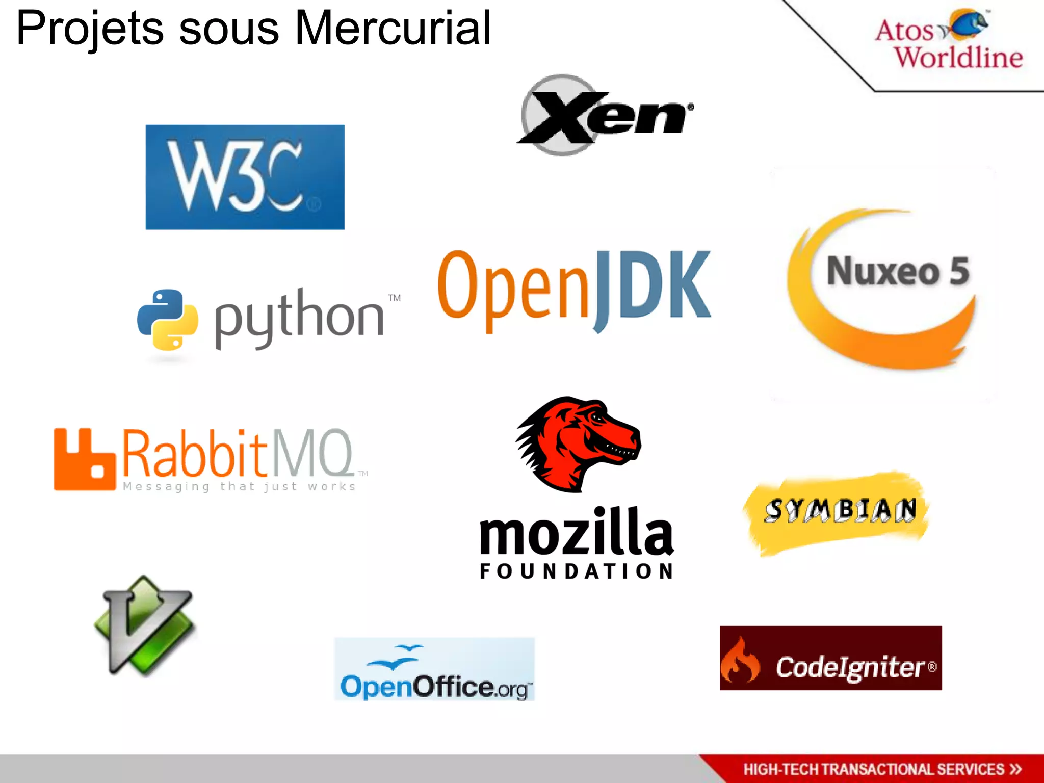 Projets sous Mercurial
 