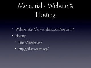 Dvcs With Mercurial (No Notes)