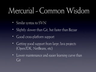 Dvcs With Mercurial (No Notes)