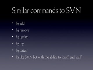 Dvcs With Mercurial (No Notes)