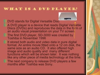 DVD Players and Recorders | PPT | Home Entertainment Systems | Consumer ...