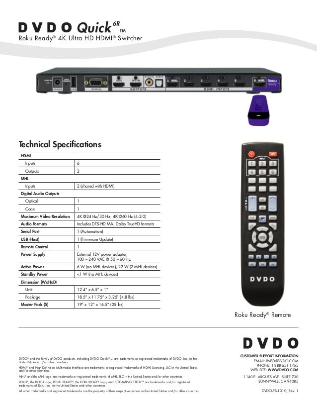 DVDO Quick6R Product Brief