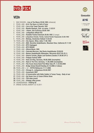 pearl jam bootlegs germany berlin 2005 pearl jam bootlegs germany berlin 2005
