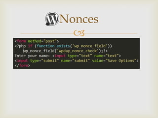 Nonces
  
 