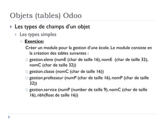 Développement de modules pour odoo (anciennement OpenERP): exemples et ...