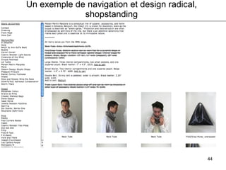 Un exemple de navigation et design radical, shopstanding 