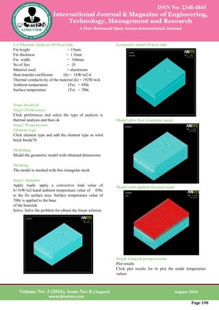 Design and Analysis of Heat Sink | PDF