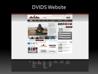 November 2010- Upgraded internal systems and DVIDS Ground Satellite Terminals to process HD Video