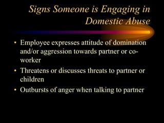 Dv In The Workplace   Slideshare