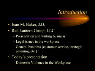 Dv In The Workplace   Slideshare