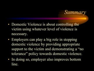 Dv In The Workplace   Slideshare