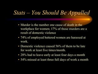 Dv In The Workplace   Slideshare