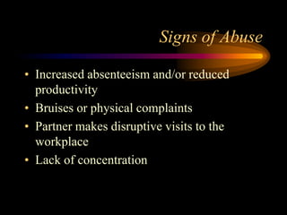 Dv In The Workplace   Slideshare