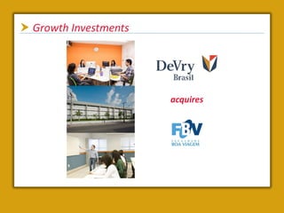  Growth Investments




                       acquires
 