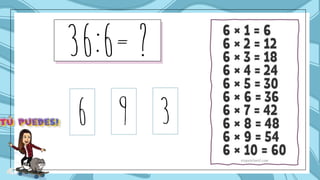 36:6= ?
6 9 3
 