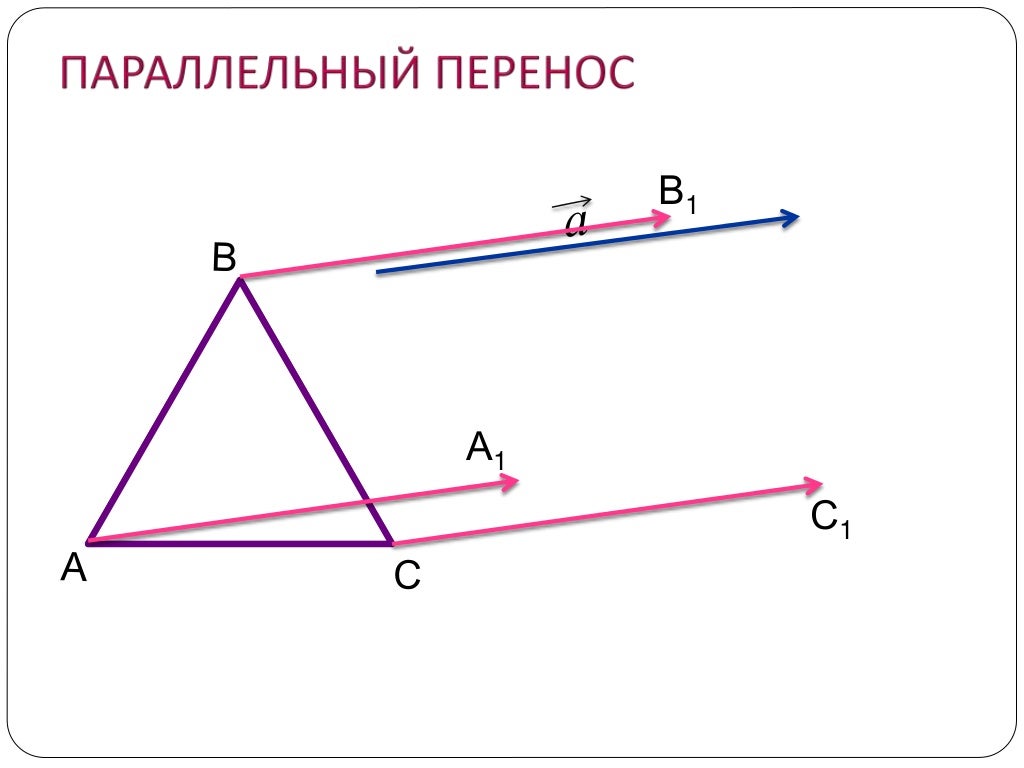 Параллельный перенос равностороннего треугольника. Параллельный перенос. Параллельный перенос построение. Параллельный перенос фигуры. Движение геометрия параллельный перенос.
