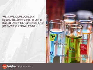 We have developed a
stepwise approach that is
based upon experience and
scientific knowledge
 