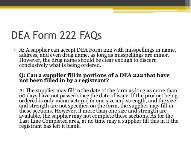 dv medical supply dea form 222 faqs dea form