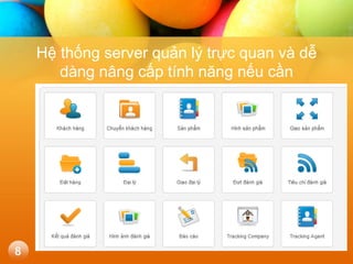 H? th?ng server qu?n l? tr?c quan v d? dng n?ng c?p tnh n?ng n?u c?n 
8  