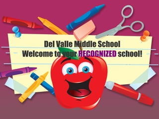 Del Valle Middle School Welcome to your  RECOGNIZED  school! 