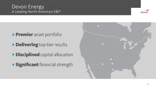 Devon Energy
A Leading North American E&P
23
 
