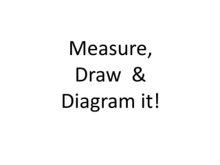 Measure,
Draw &
Diagram it!

 