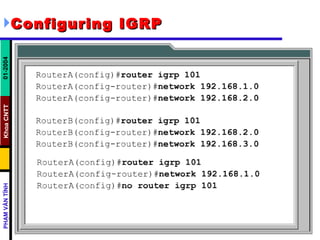 Configuring IGRP   