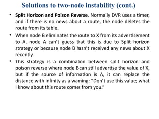 Poison Reverse DISTANCE VECTOR ROUTING AND LINK STATE ROUTING | PPTX