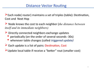 DISTANCE VECTOR ROUTING AND LINK STATE ROUTING | PPTX