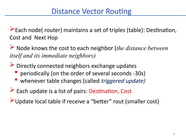 DISTANCE VECTOR ROUTING AND LINK STATE ROUTING | PPT