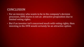 Differential voting rights | PPTX