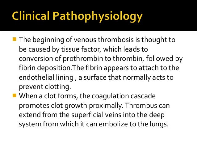 Fate Of The Deep Vein Thrombosis Download Scientific Diagram