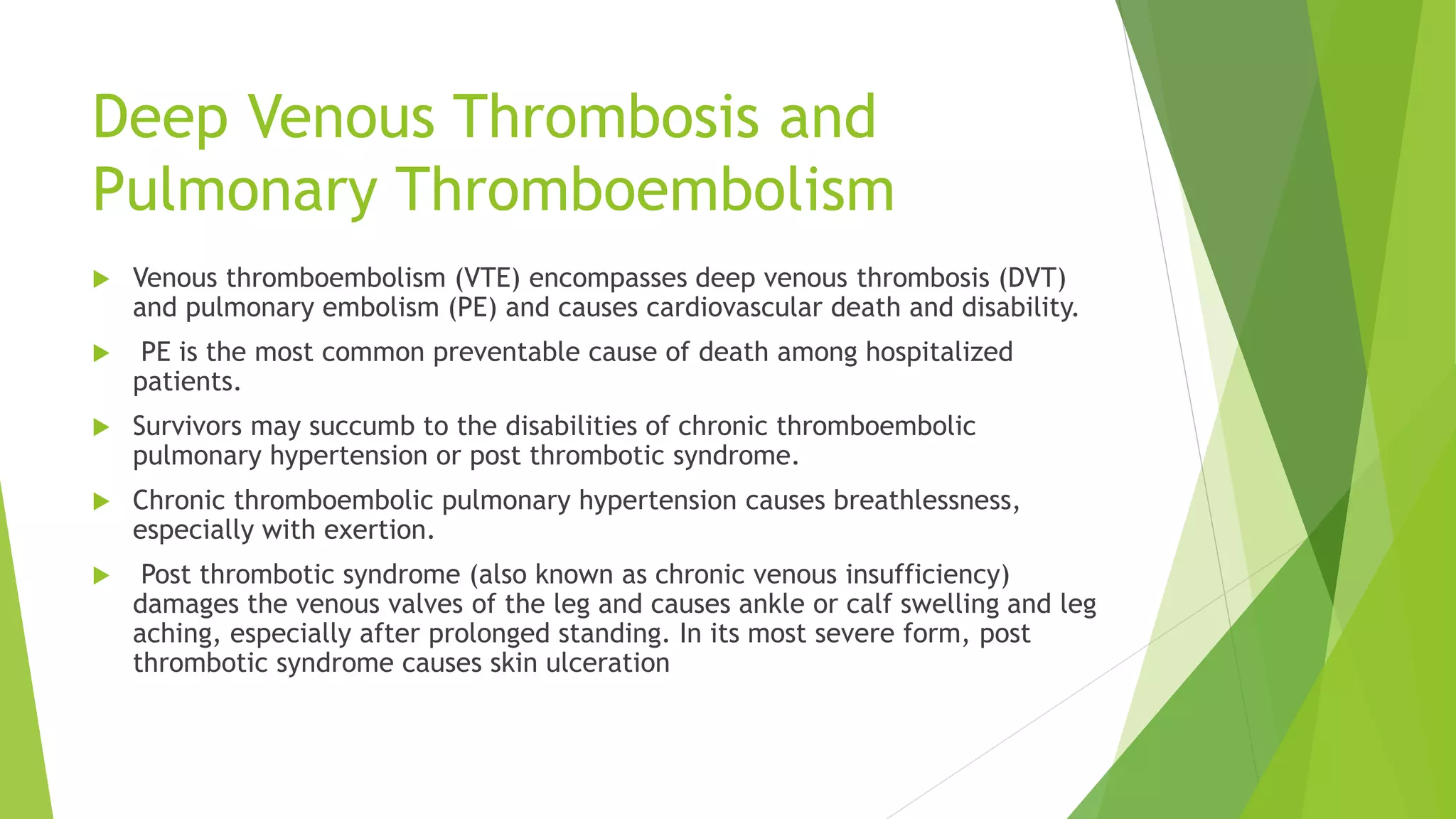 vascular thromboembolic diseases | PPTX