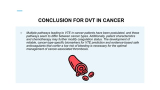 Dvt Cancer Rle DVT in Cancer & Febrile Neutropenia in Oncology | PPTX