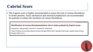 Deep Vein Thrombosis in stroke patients | PDF
