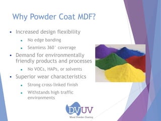 UV Curable Powder Coatings for MDF Substrates | PPTX