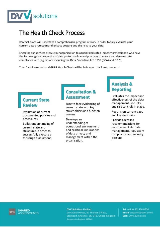 Data Protection Gdpr Health Check Service Overview