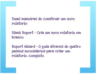 Pentaho Report Designer - DW - UFMG