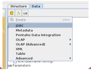 Pentaho Report Designer - DW - UFMG
