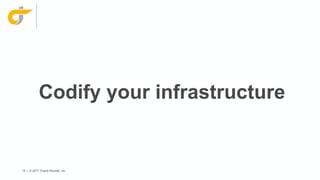 19 | © 2017 Grand Rounds, Inc.
Codify your infrastructure
 