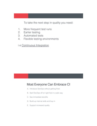 Continuous Integration Is for Everyone—Especially DevOps | PDF