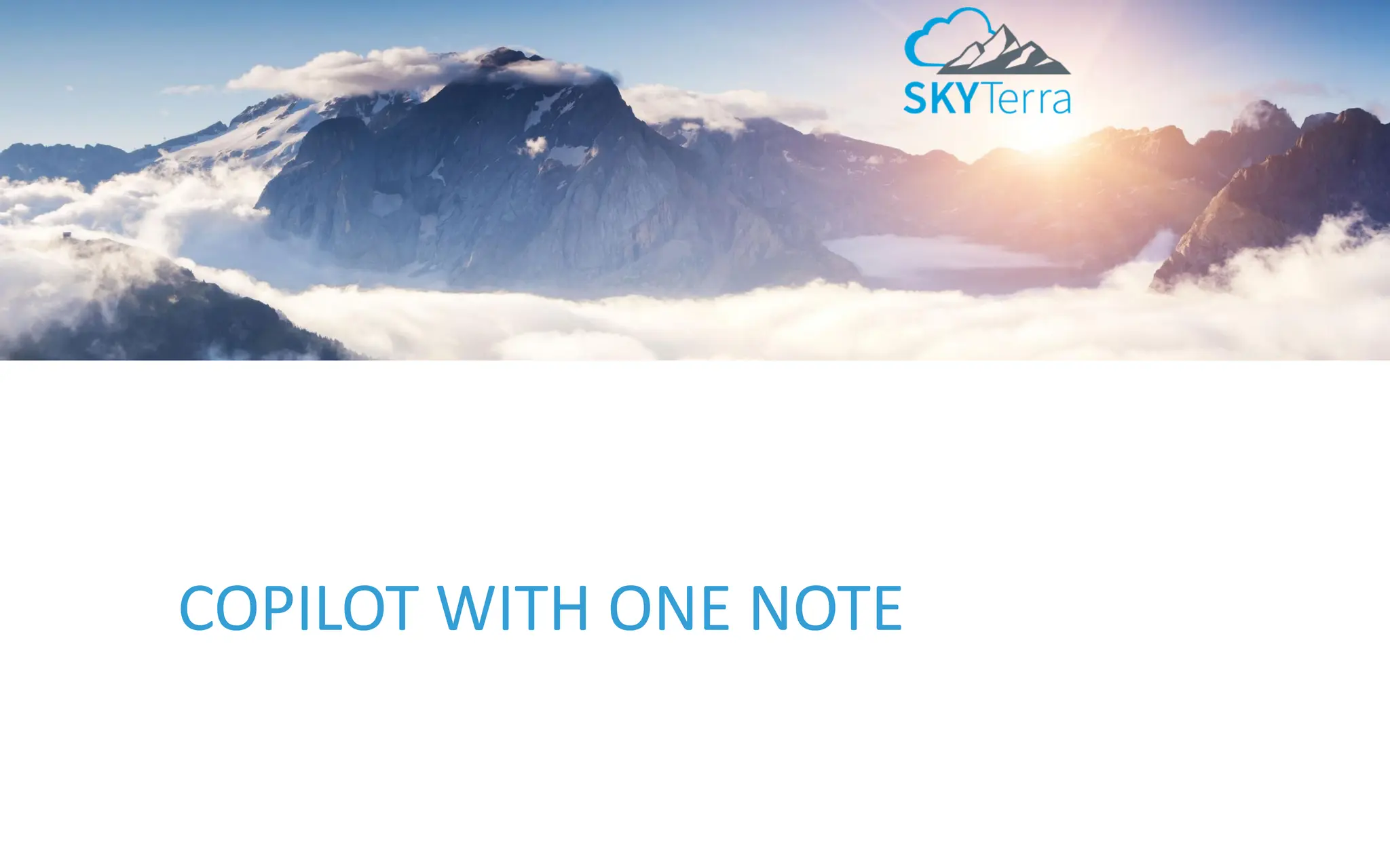 COPILOT WITH ONE NOTE
 