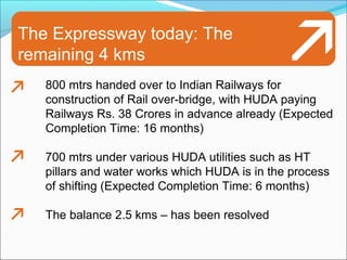 Huda Bridge Dwarka expressway: Road of Abundance and Opportunities | PPT