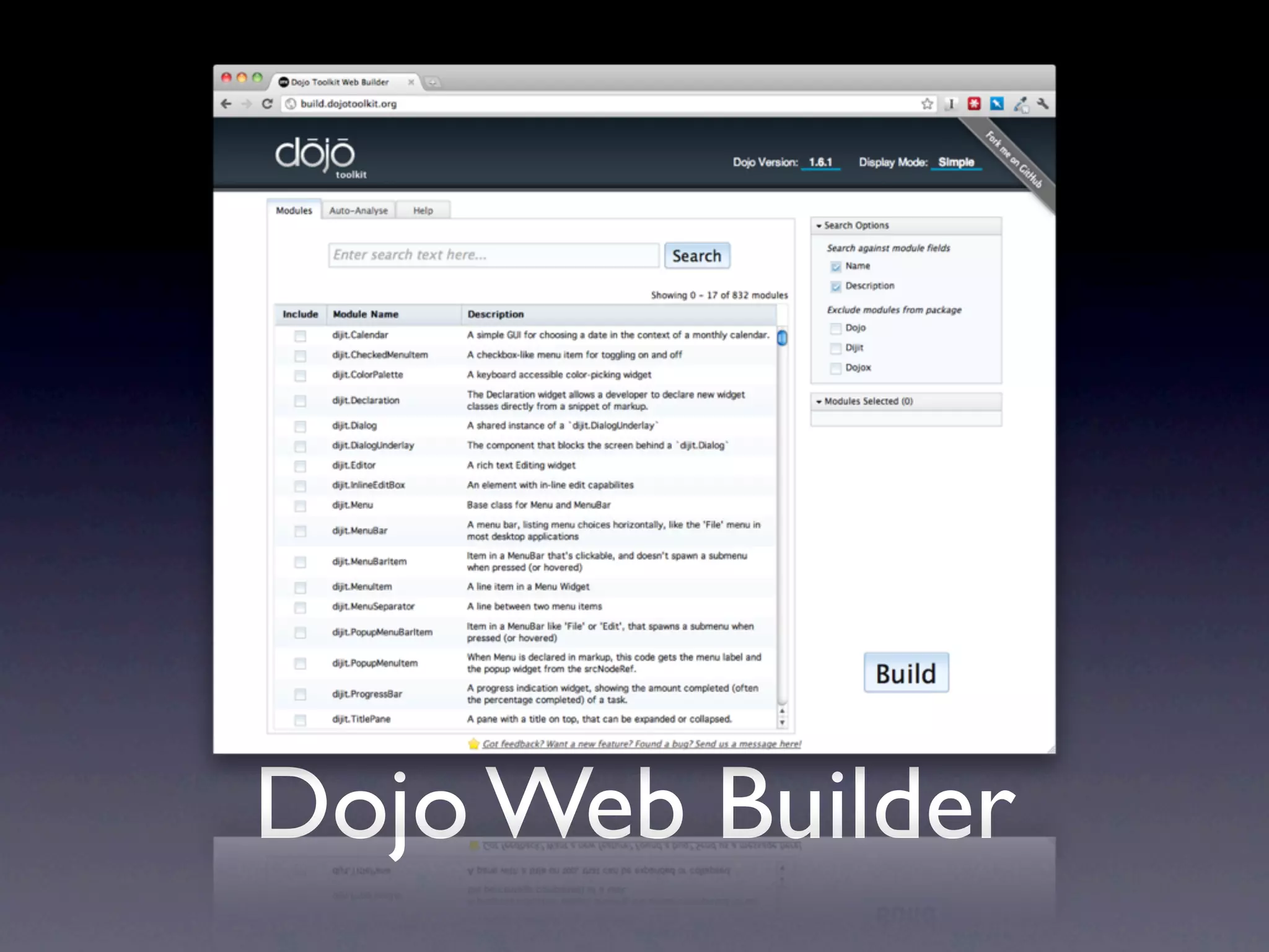 Dojo Web Builder
 