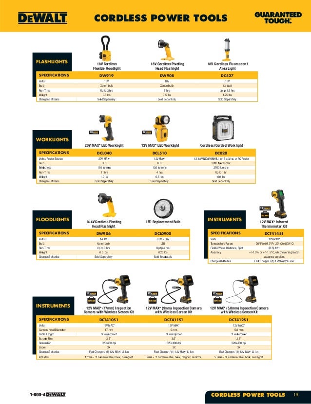 DeWalt Cordless PowerTools Catalogue