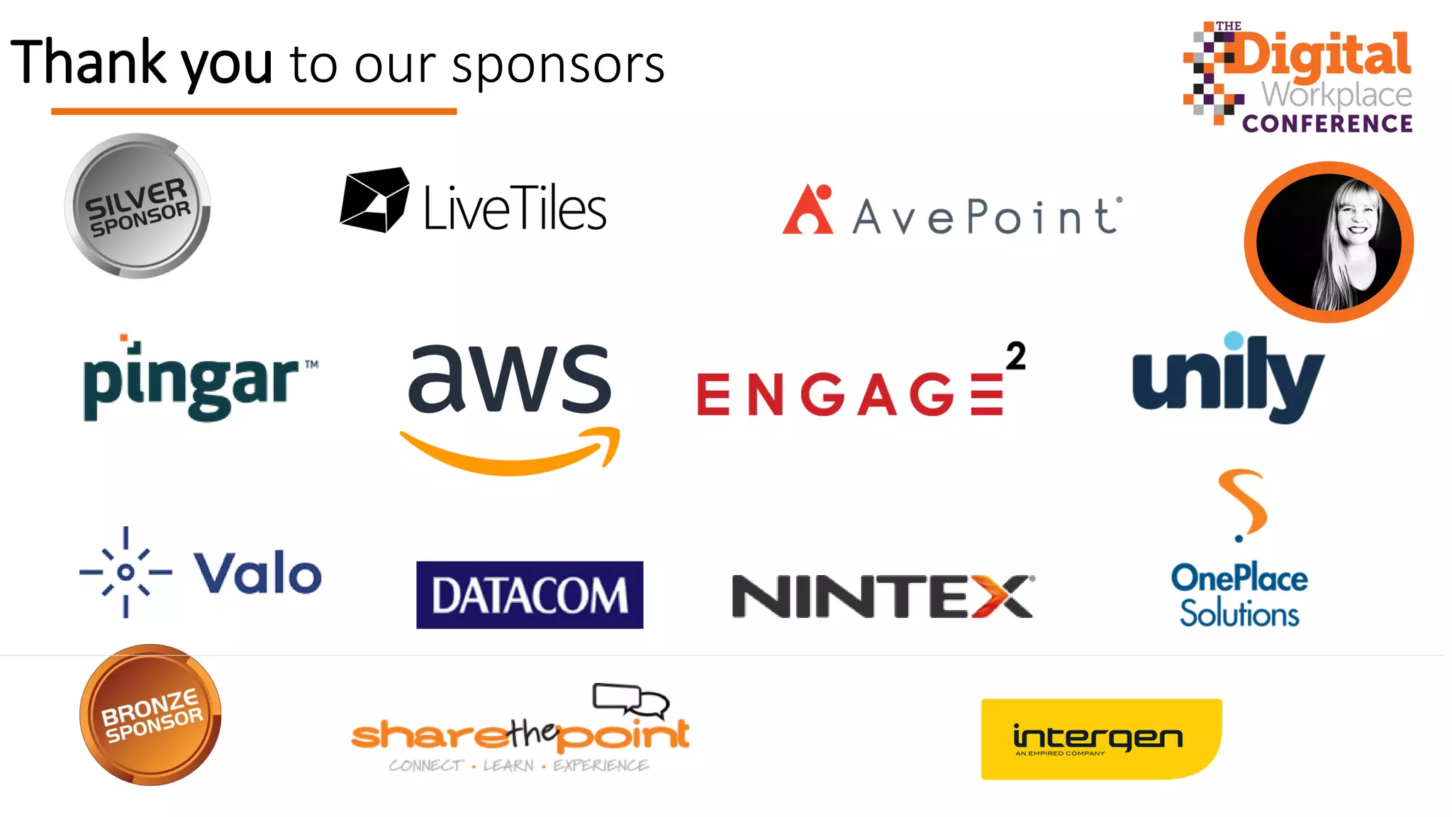 Thank you to our sponsors
 