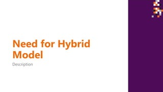 Need for Hybrid
Model
Description
 