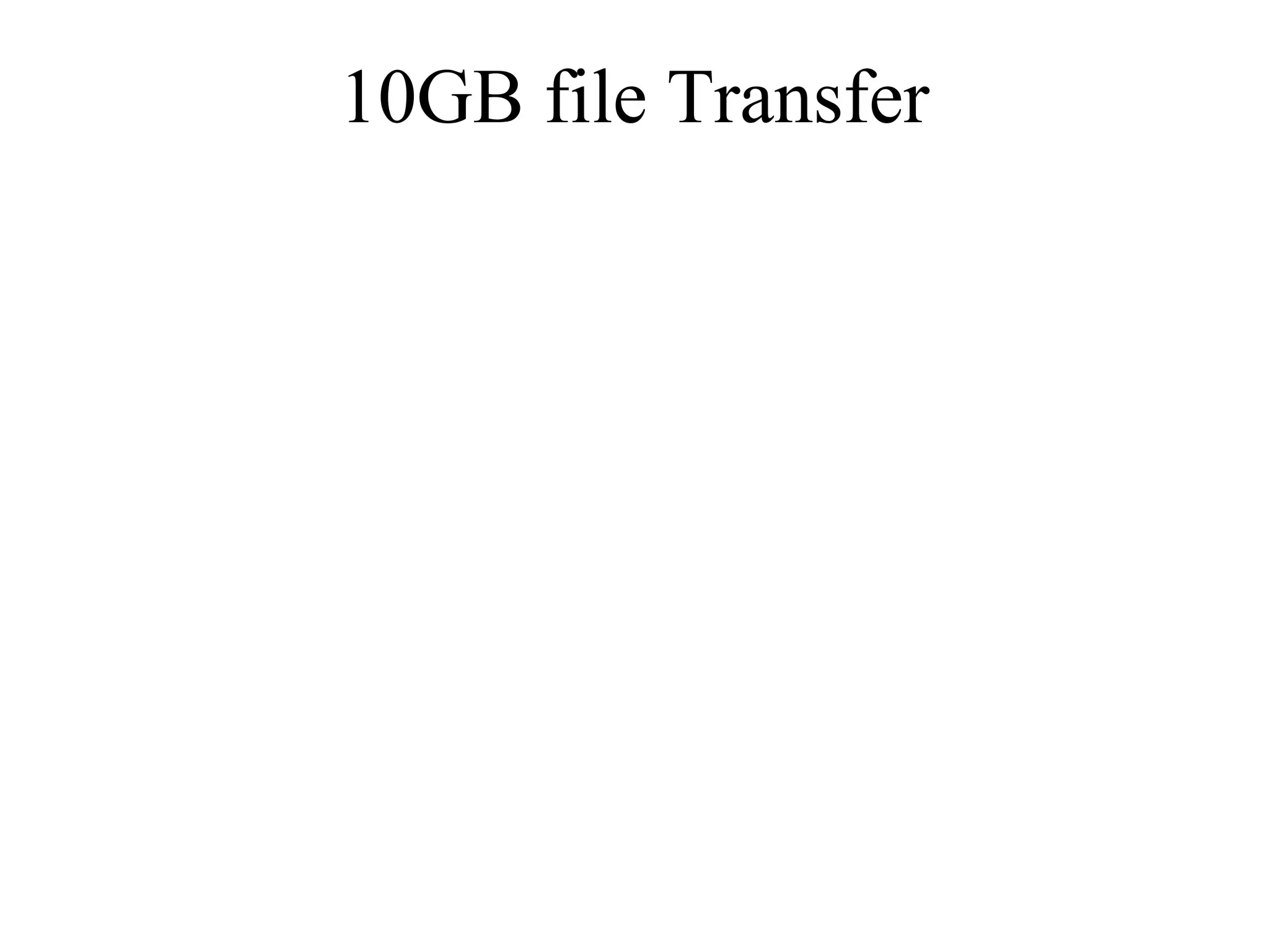 10GB file Transfer 
 